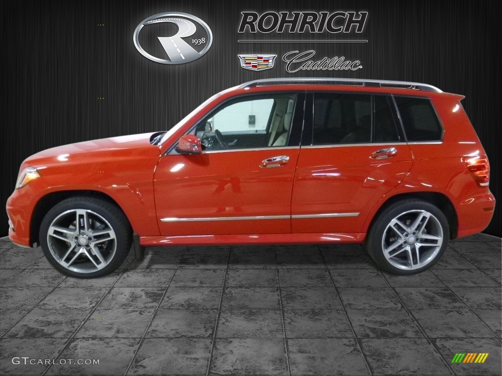 2014 GLK 350 4Matic - Mars Red / Almond Beige/Mocha photo #4