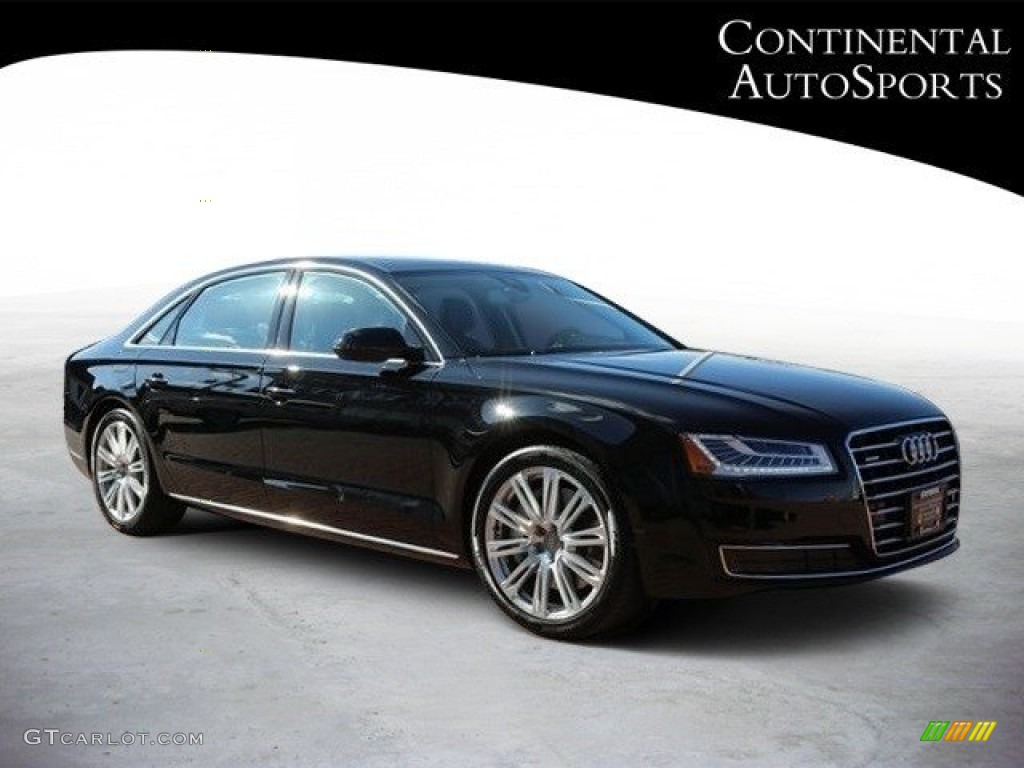 2015 A8 L 3.0T quattro - Phantom Black Pearl / Black photo #1