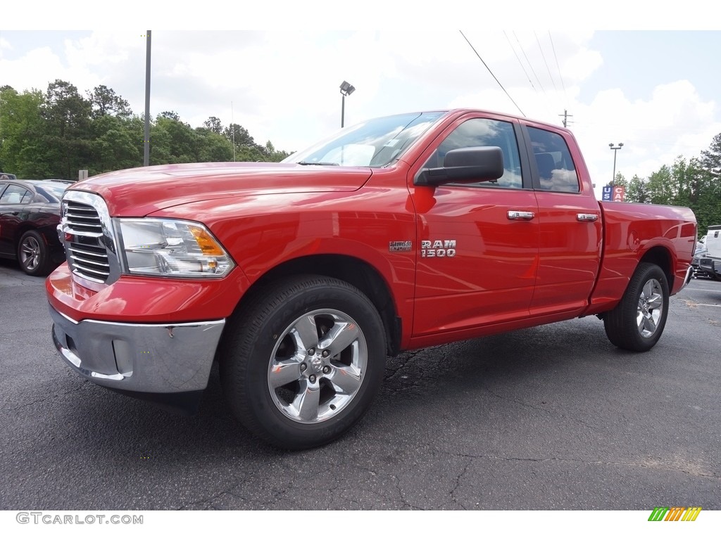 2015 1500 Big Horn Quad Cab - Flame Red / Black/Diesel Gray photo #3