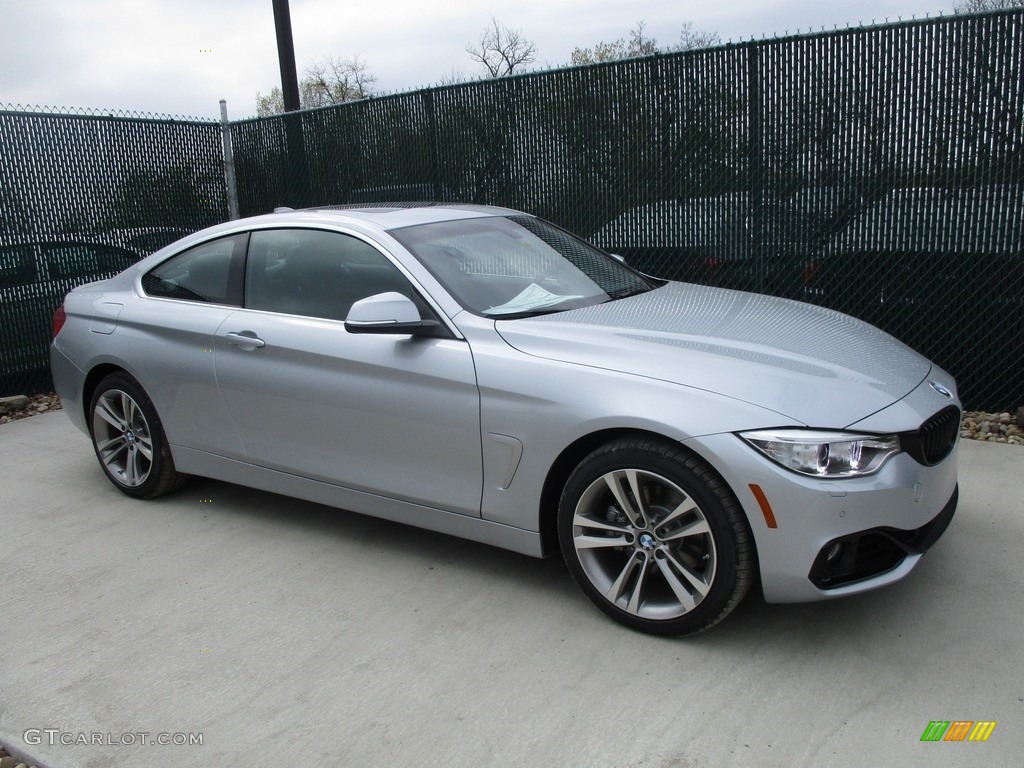 2016 4 Series 428i xDrive Coupe - Glacier Silver Metallic / Black photo #1