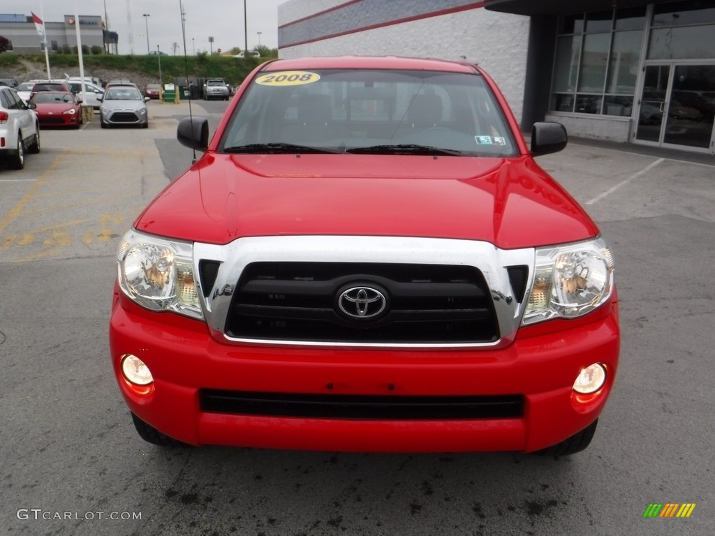 2008 Tacoma V6 SR5 Access Cab 4x4 - Radiant Red / Graphite Gray photo #3