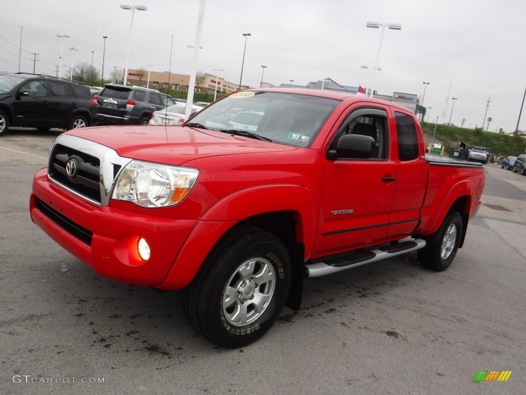 2008 Tacoma V6 SR5 Access Cab 4x4 - Radiant Red / Graphite Gray photo #6