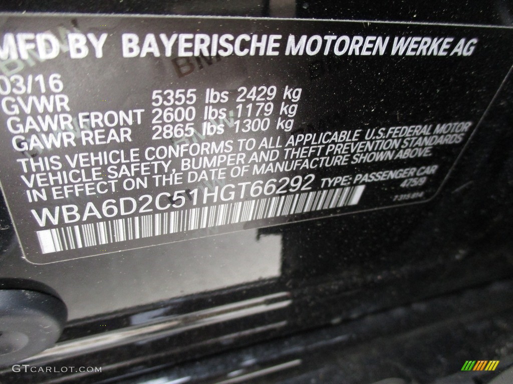 2017 6 Series 640i xDrive Gran Coupe - Jet Black / Black photo #19