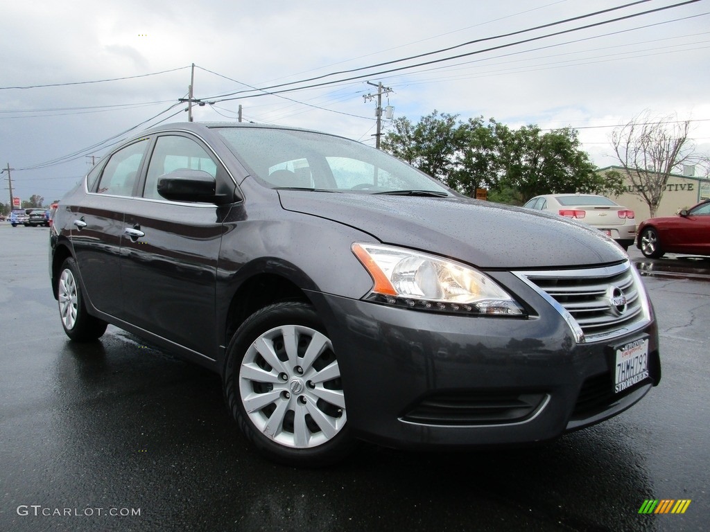 2014 Sentra S - Amethyst Gray / Charcoal photo #1