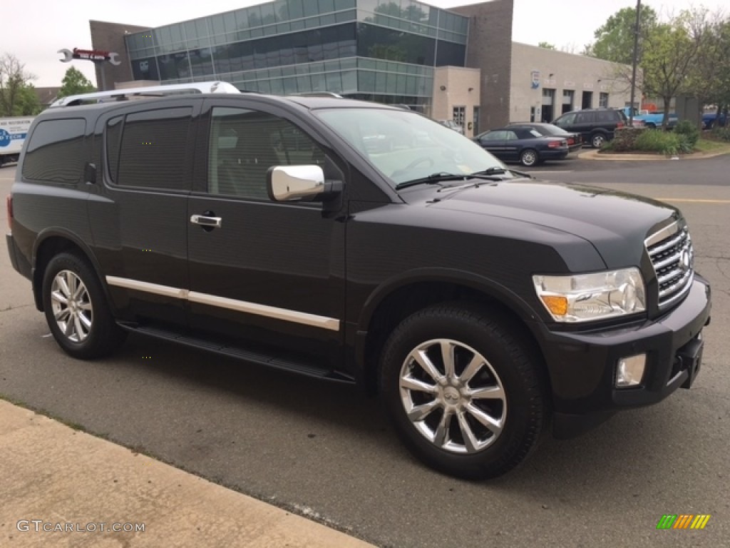 2010 QX 56 4WD - Liquid Onyx Black / Wheat photo #2