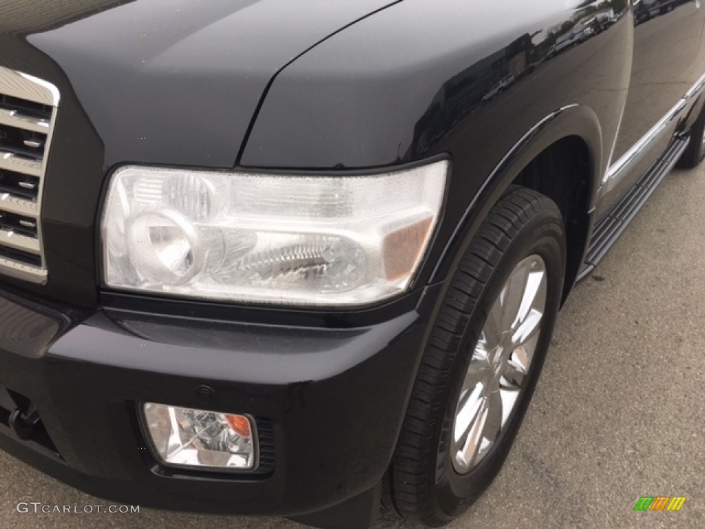 2010 QX 56 4WD - Liquid Onyx Black / Wheat photo #13