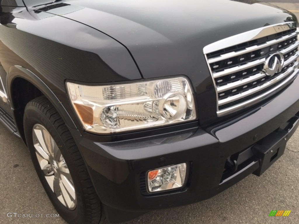2010 QX 56 4WD - Liquid Onyx Black / Wheat photo #14