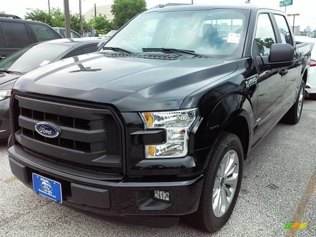 2016 F150 XL SuperCrew - Shadow Black / Medium Earth Gray photo #8