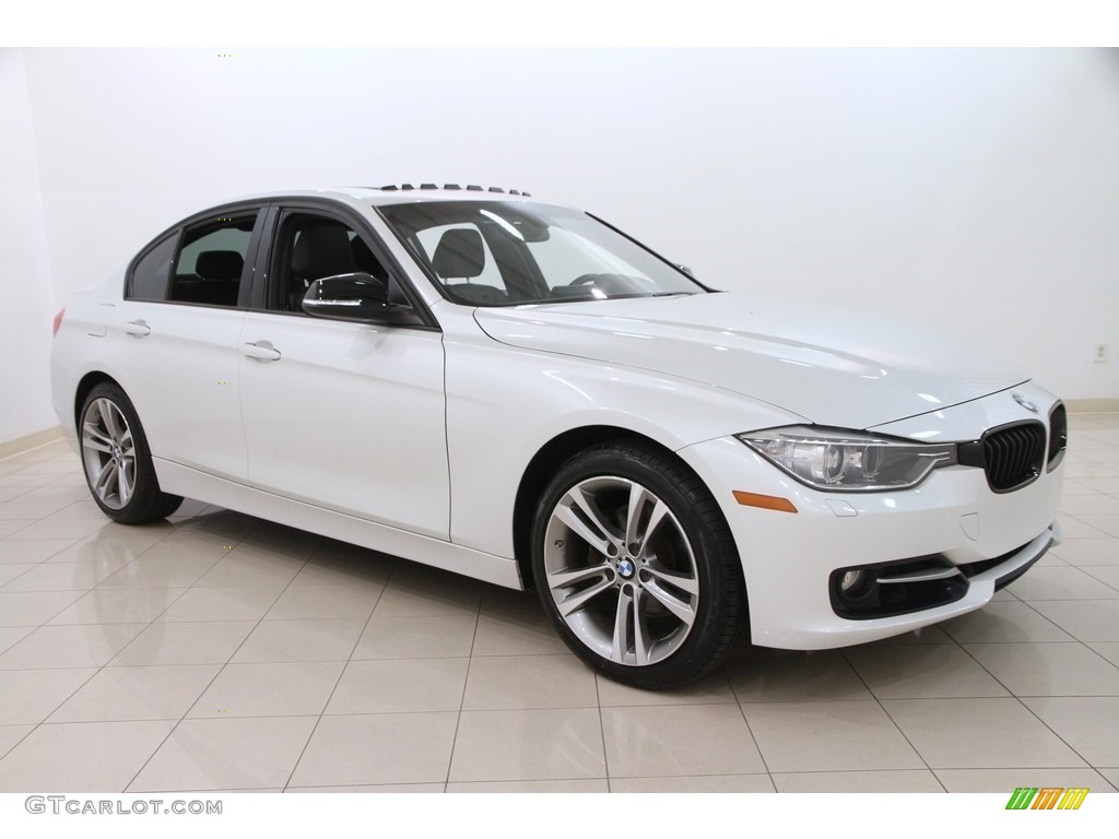 2013 3 Series 328i xDrive Sedan - Mineral White Metallic / Coral Red/Black photo #1