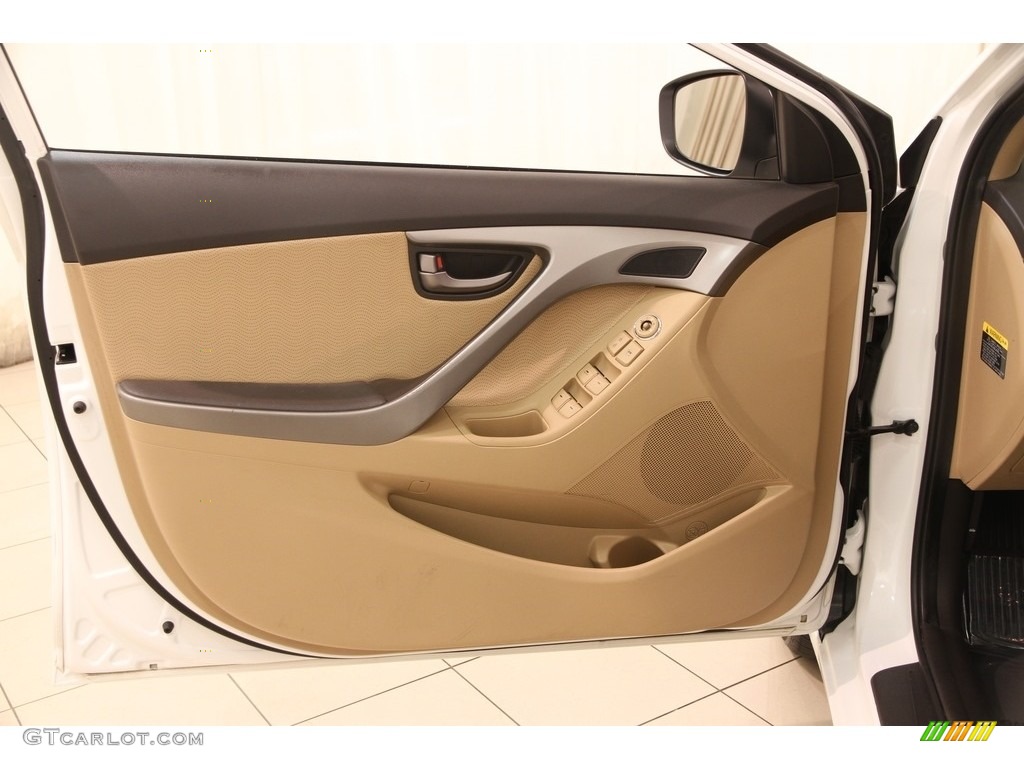2012 Elantra Limited - Shimmering White / Beige photo #4