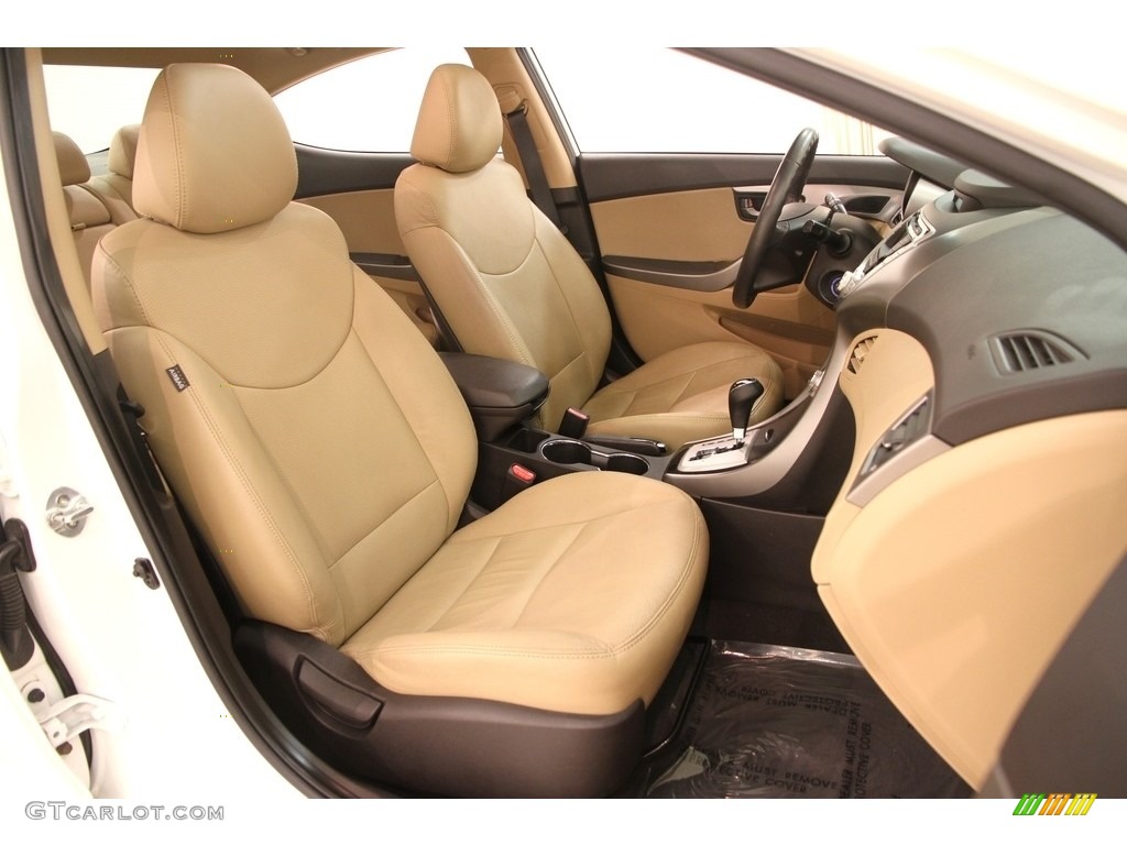 2012 Elantra Limited - Shimmering White / Beige photo #15