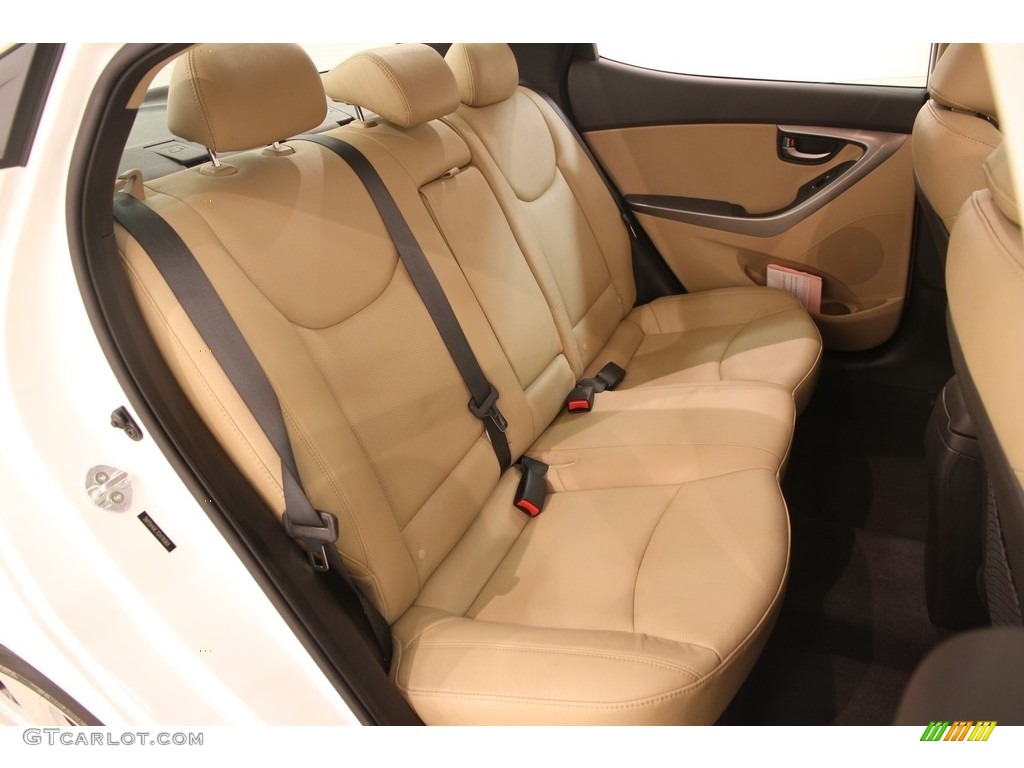 2012 Elantra Limited - Shimmering White / Beige photo #16