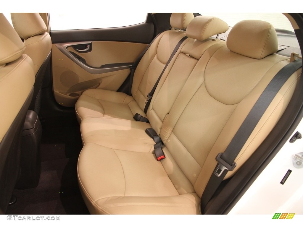 2012 Elantra Limited - Shimmering White / Beige photo #17