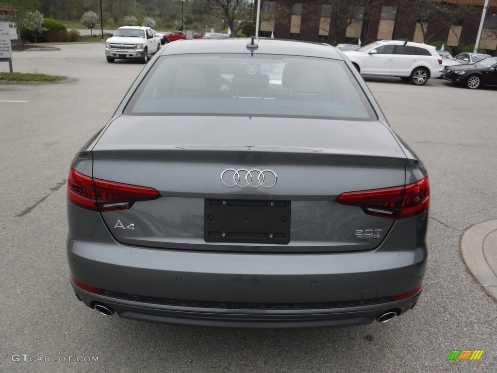 2017 A4 2.0T Premium Plus quattro - Monsoon Gray Metallic / Nougat Brown photo #14