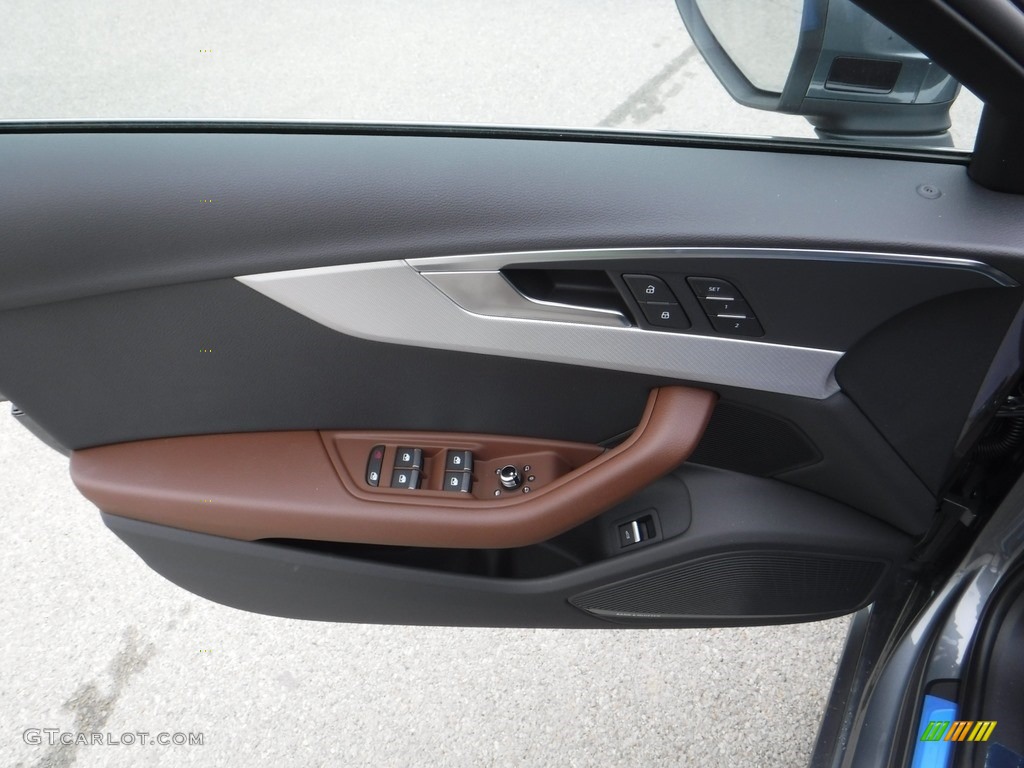 2017 Audi A4 2.0T Premium Plus quattro Nougat Brown Door Panel Photo #112604568
