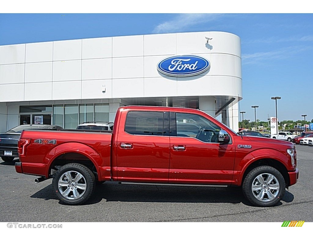 2016 F150 Platinum SuperCrew 4x4 - Ruby Red / Black photo #2