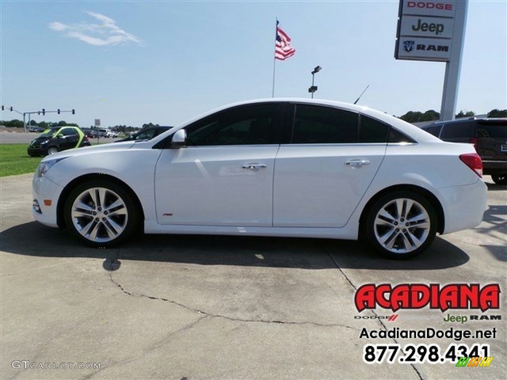 2013 Cruze LTZ - Summit White / Jet Black/Brick photo #3