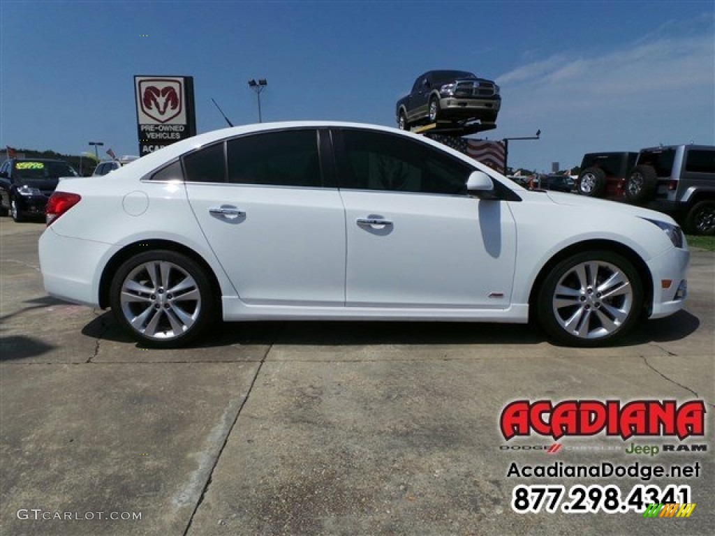 2013 Cruze LTZ - Summit White / Jet Black/Brick photo #9