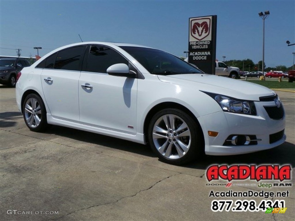 2013 Cruze LTZ - Summit White / Jet Black/Brick photo #11