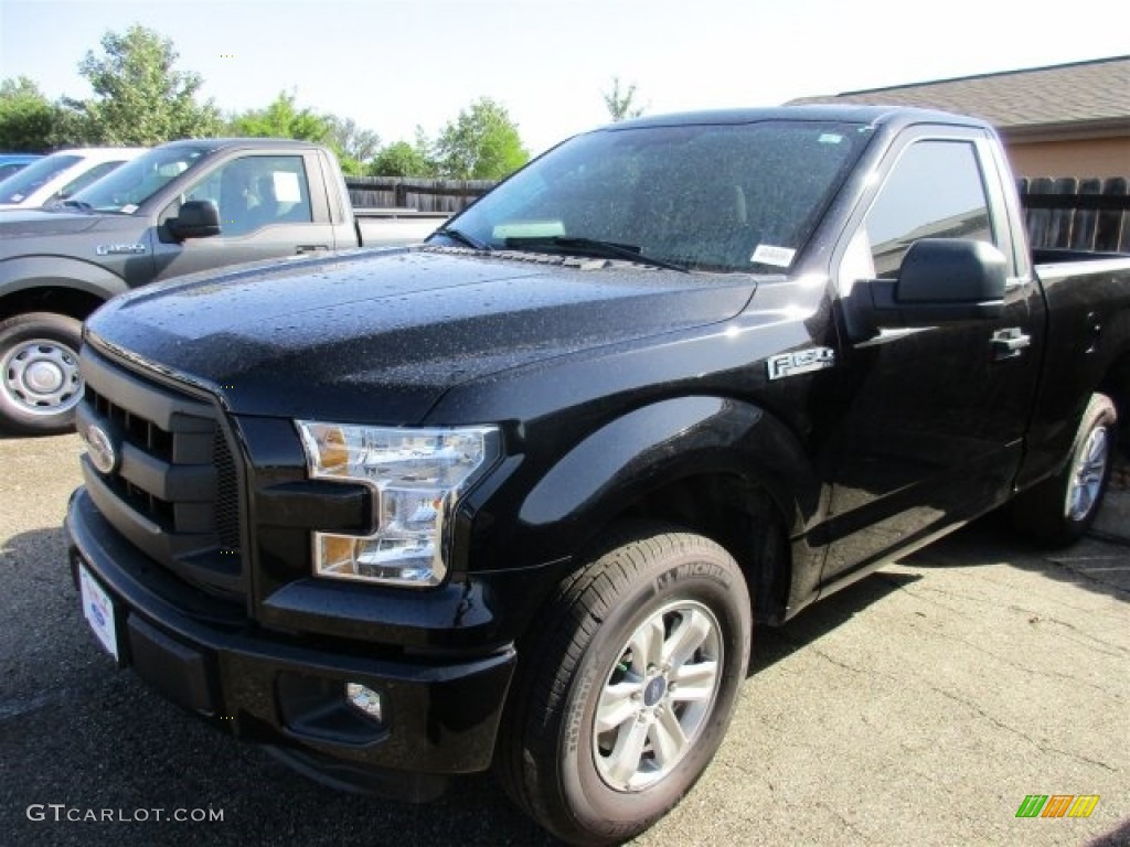 2016 F150 XL Regular Cab - Shadow Black / Medium Earth Gray photo #2