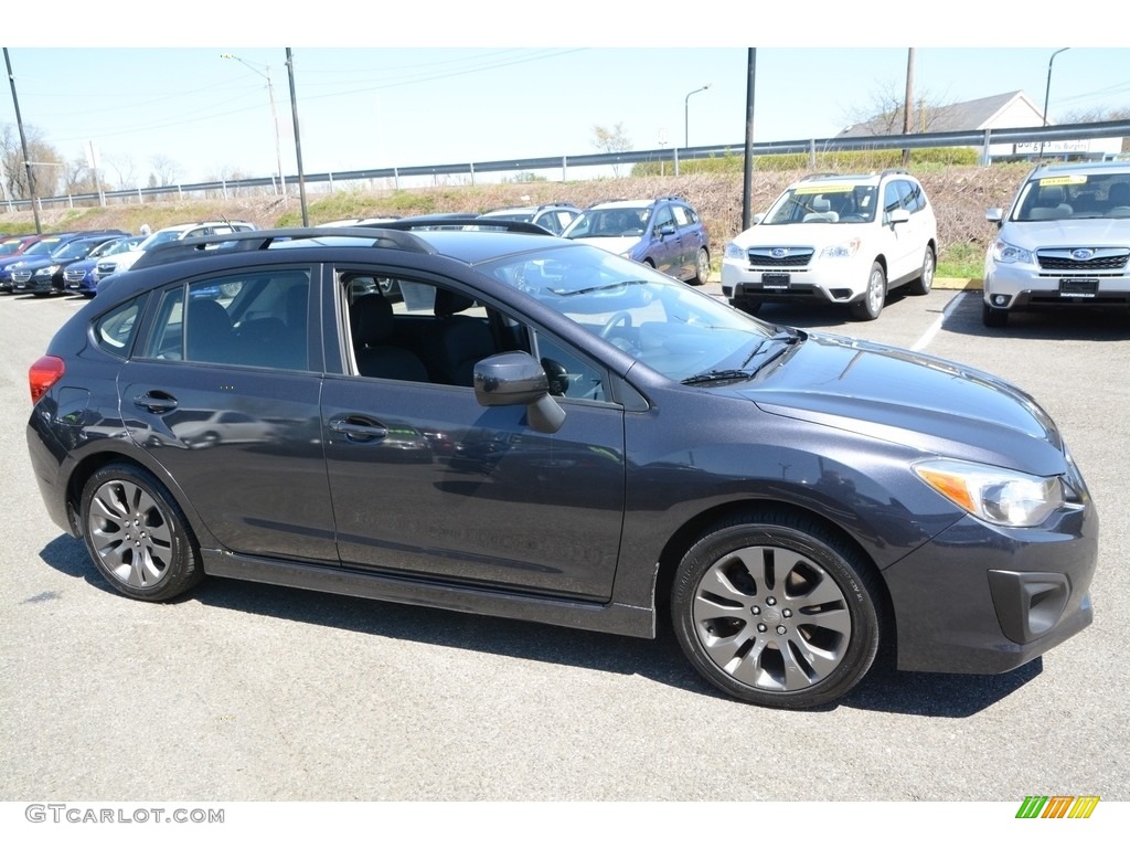 2012 Impreza 2.0i Sport Premium 5 Door - Dark Gray Metallic / Black photo #4