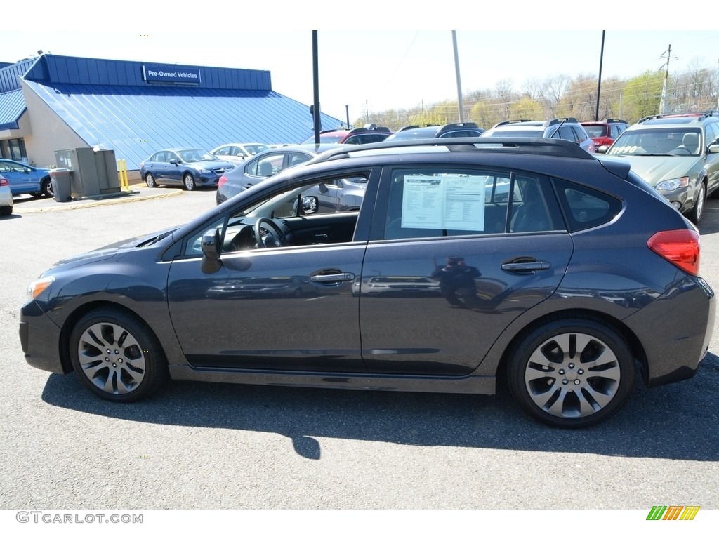 2012 Impreza 2.0i Sport Premium 5 Door - Dark Gray Metallic / Black photo #11