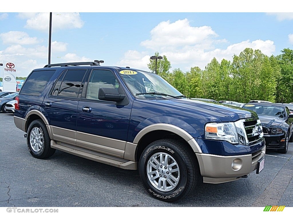 2011 Expedition XLT 4x4 - Dark Blue Pearl Metallic / Camel photo #1