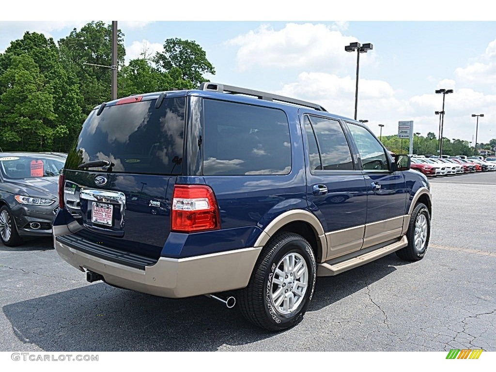 2011 Expedition XLT 4x4 - Dark Blue Pearl Metallic / Camel photo #3