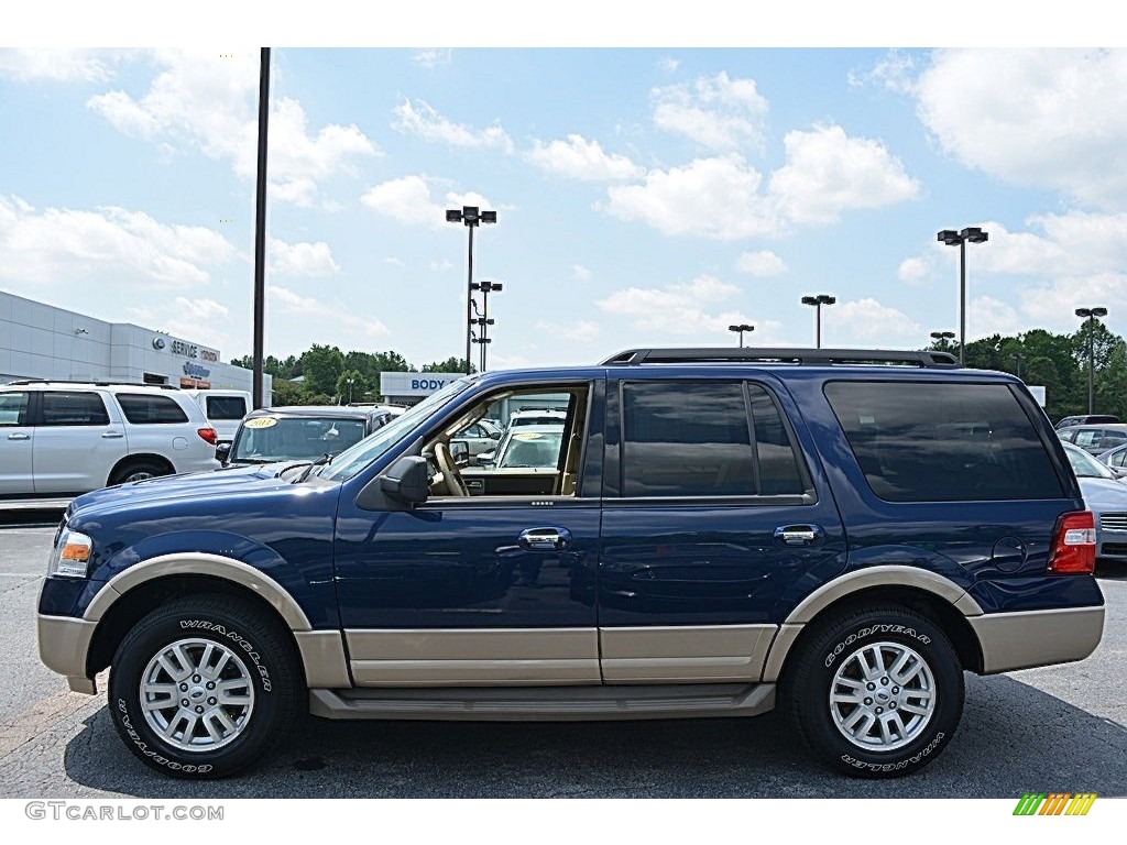 2011 Expedition XLT 4x4 - Dark Blue Pearl Metallic / Camel photo #6