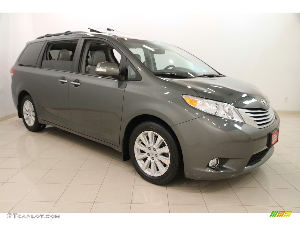 2013 Sienna Limited AWD - Cypress Green Pearl / Light Gray photo #1