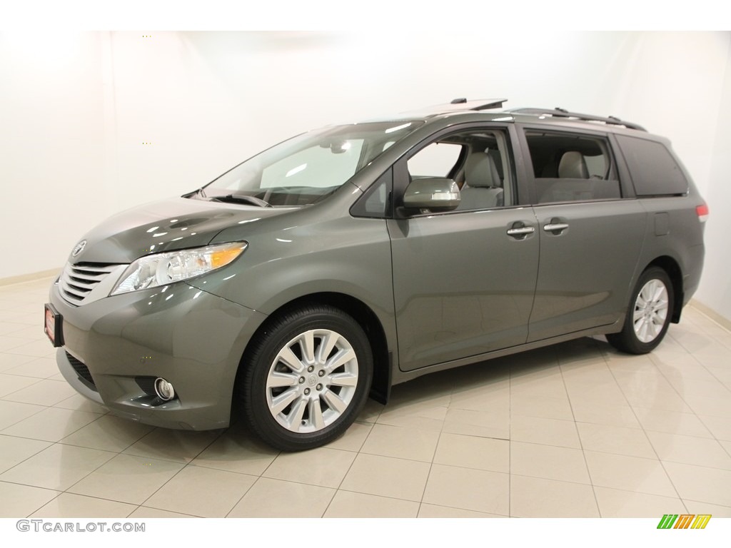 2013 Sienna Limited AWD - Cypress Green Pearl / Light Gray photo #3