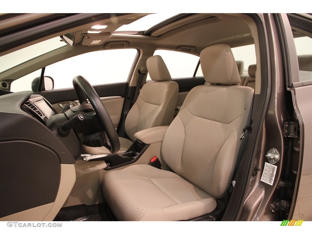 2014 Civic EX Sedan - Urban Titanium Metallic / Beige photo #5