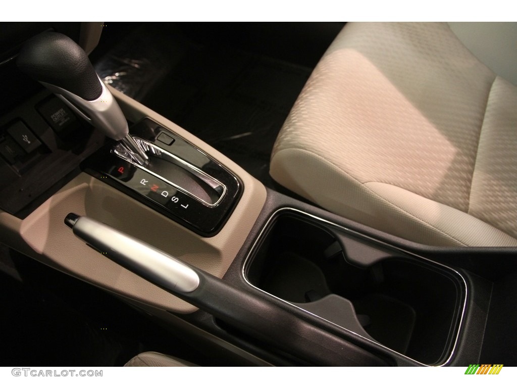 2014 Civic EX Sedan - Urban Titanium Metallic / Beige photo #12
