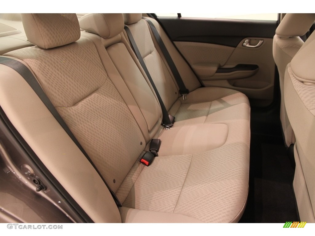 2014 Civic EX Sedan - Urban Titanium Metallic / Beige photo #14