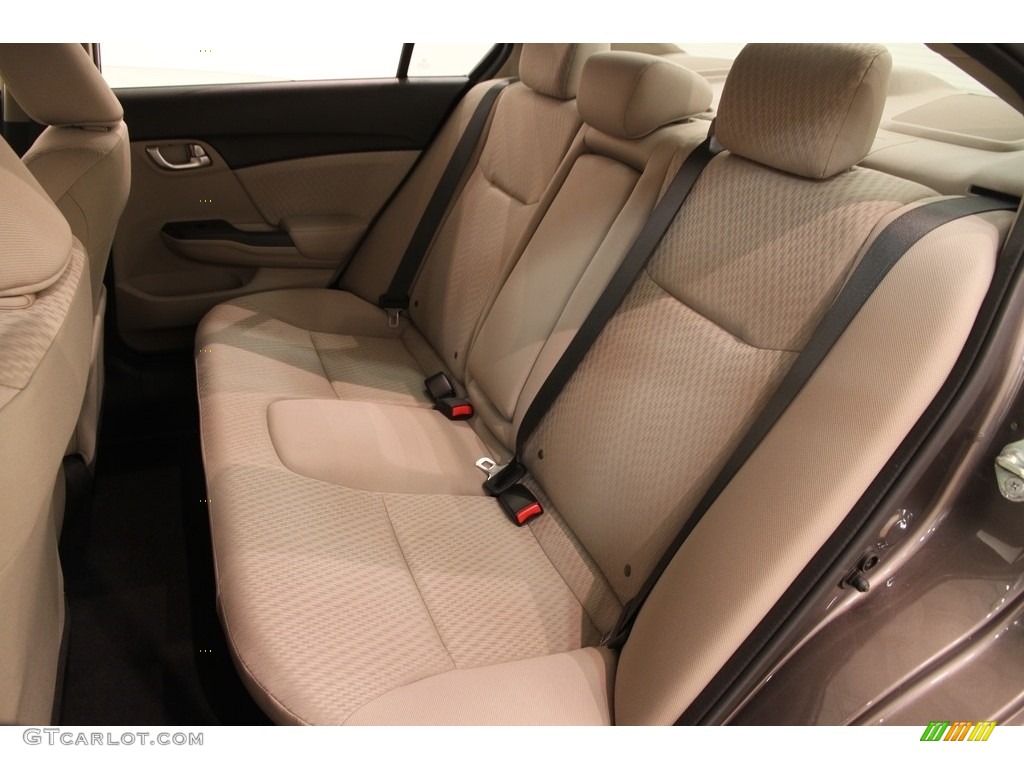 2014 Civic EX Sedan - Urban Titanium Metallic / Beige photo #15