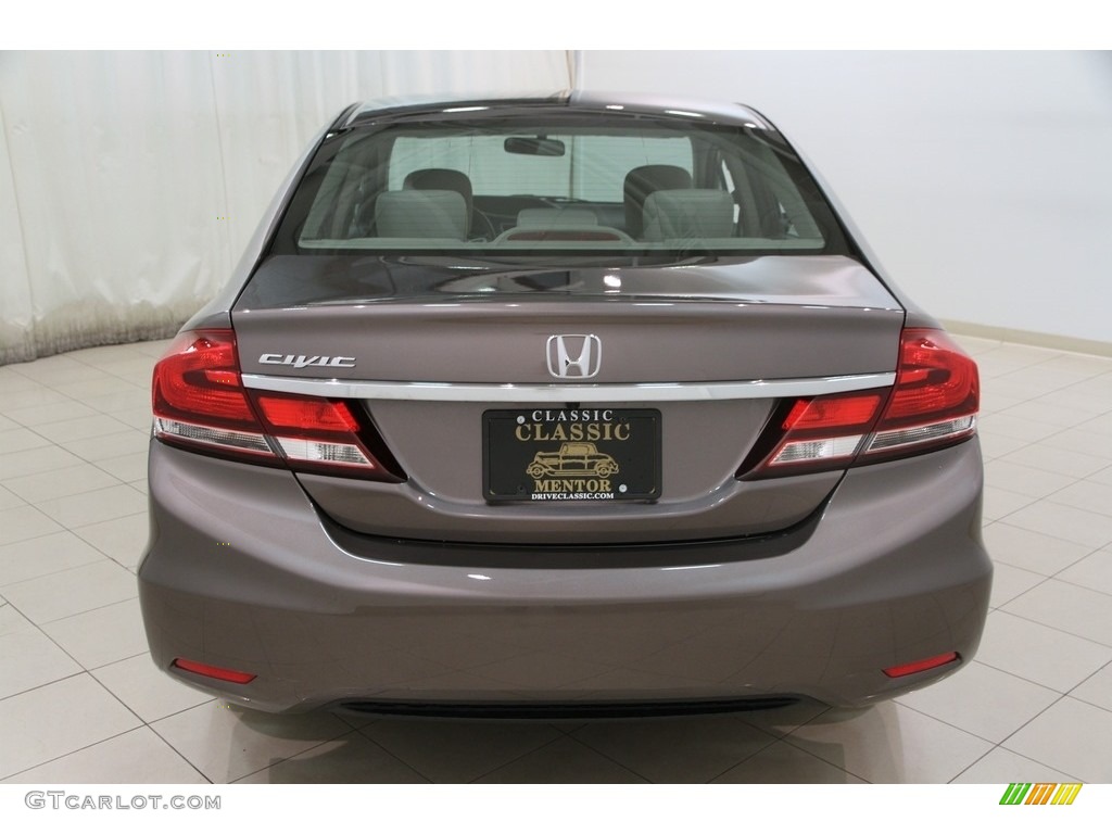 2014 Civic EX Sedan - Urban Titanium Metallic / Beige photo #16