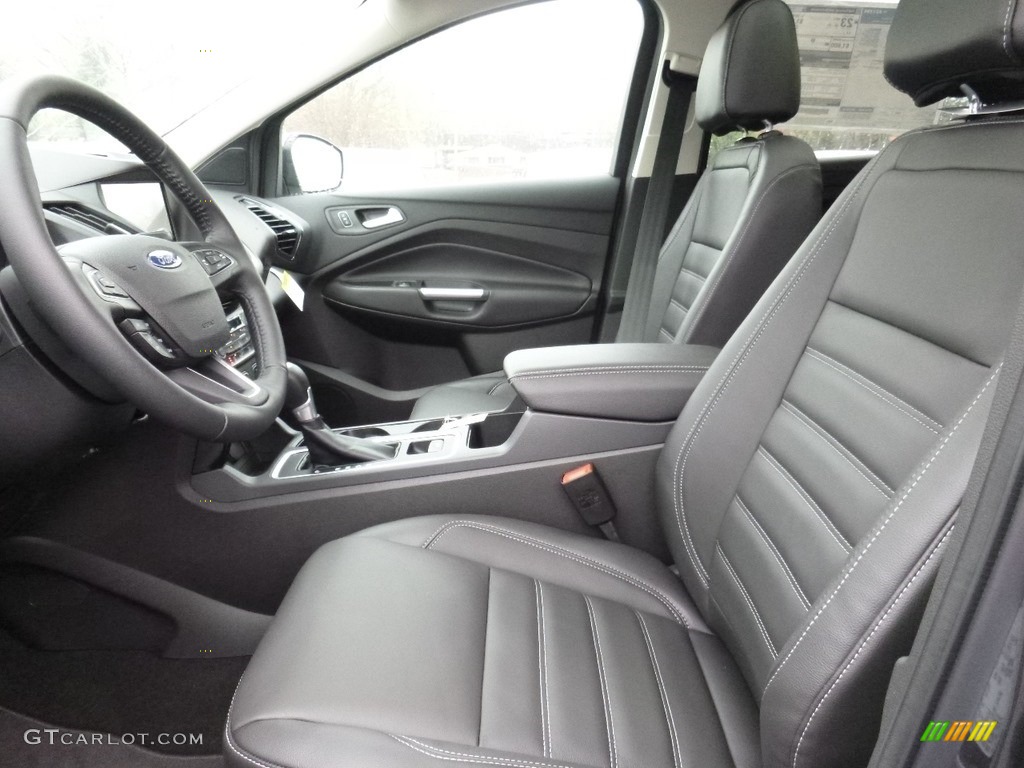 Charcoal Black Interior 2017 Ford Escape Titanium 4WD Photo #112620146