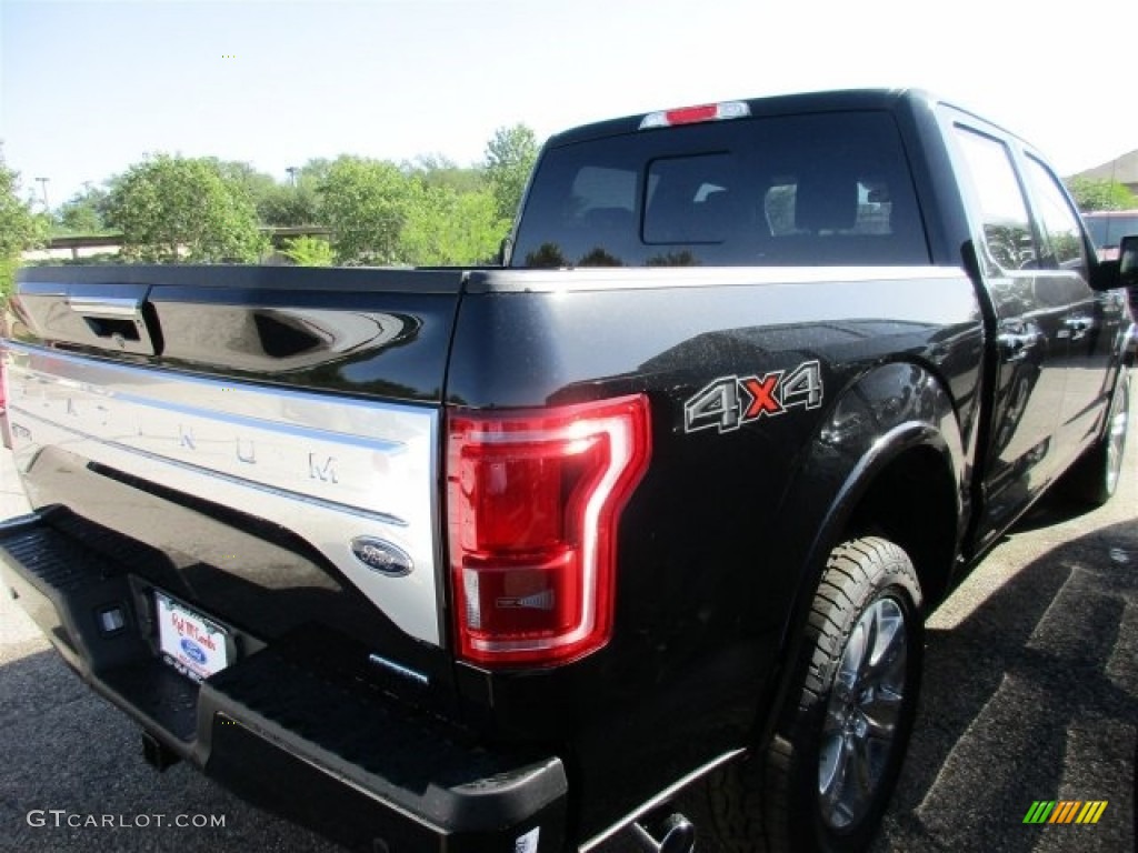 2016 F150 Platinum SuperCrew 4x4 - Shadow Black / Platinum Black photo #8