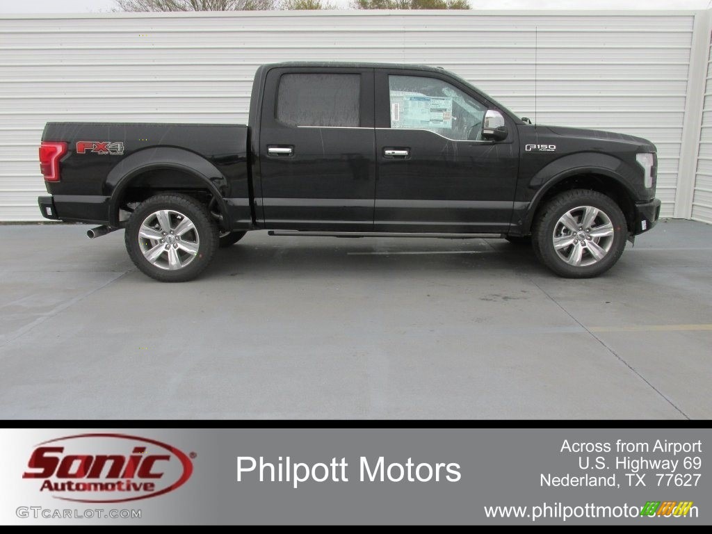 2016 F150 Platinum SuperCrew 4x4 - Shadow Black / Black photo #3