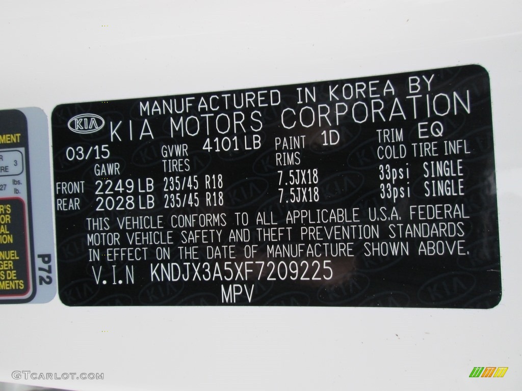 2015 Kia Soul ! Color Code Photos