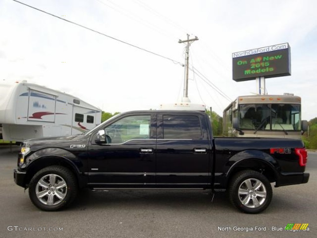 2016 F150 Platinum SuperCrew 4x4 - Shadow Black / Platinum Black photo #2