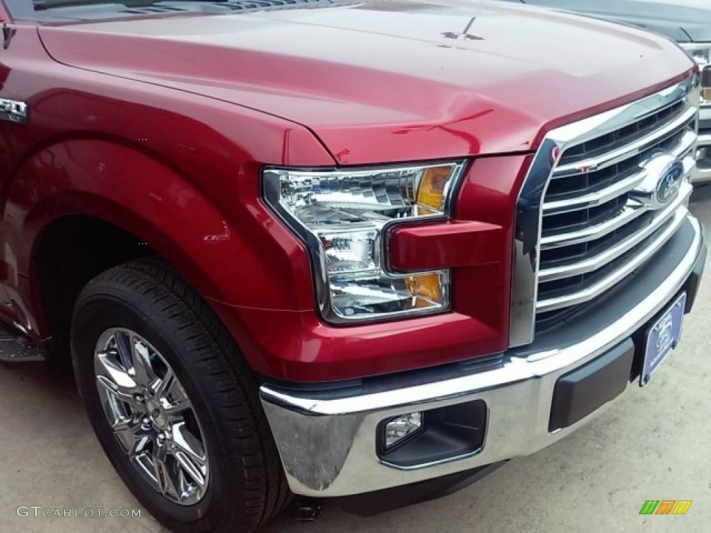 2016 F150 XLT SuperCrew - Ruby Red / Medium Earth Gray photo #3