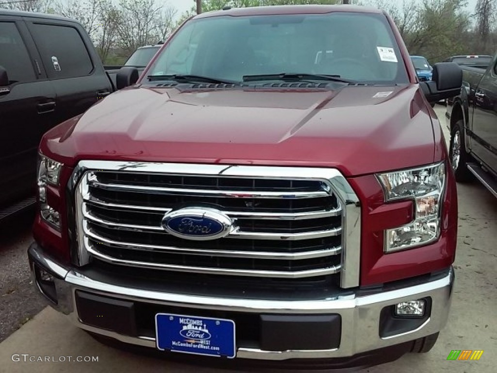 2016 F150 XLT SuperCrew - Ruby Red / Medium Earth Gray photo #7