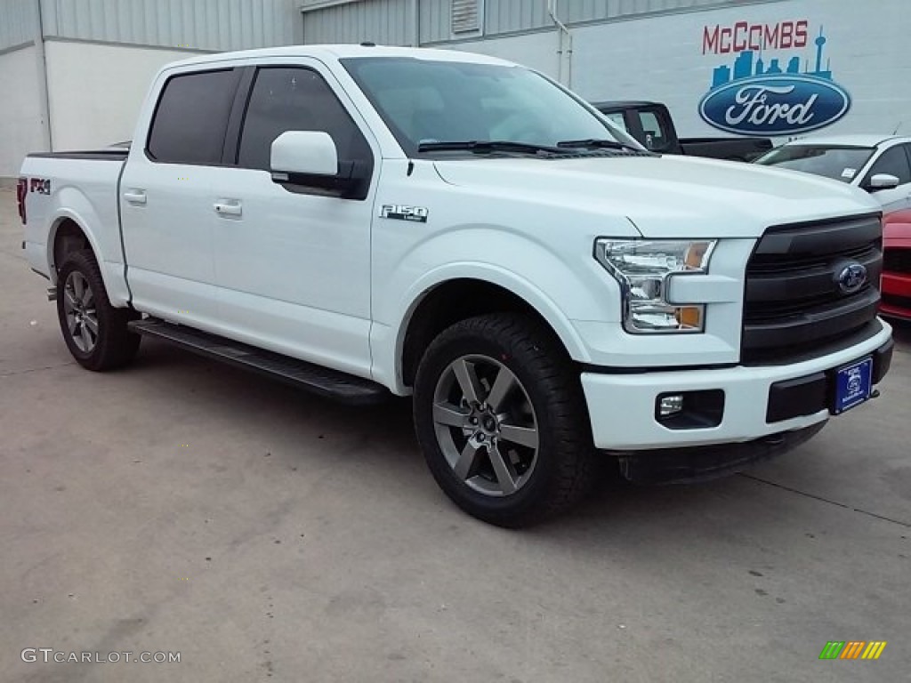 2016 F150 Lariat SuperCrew 4x4 - Oxford White / Black photo #1