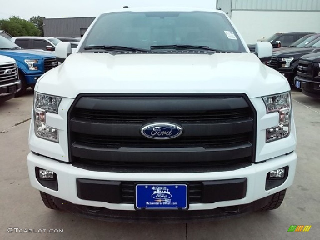 2016 F150 Lariat SuperCrew 4x4 - Oxford White / Black photo #2