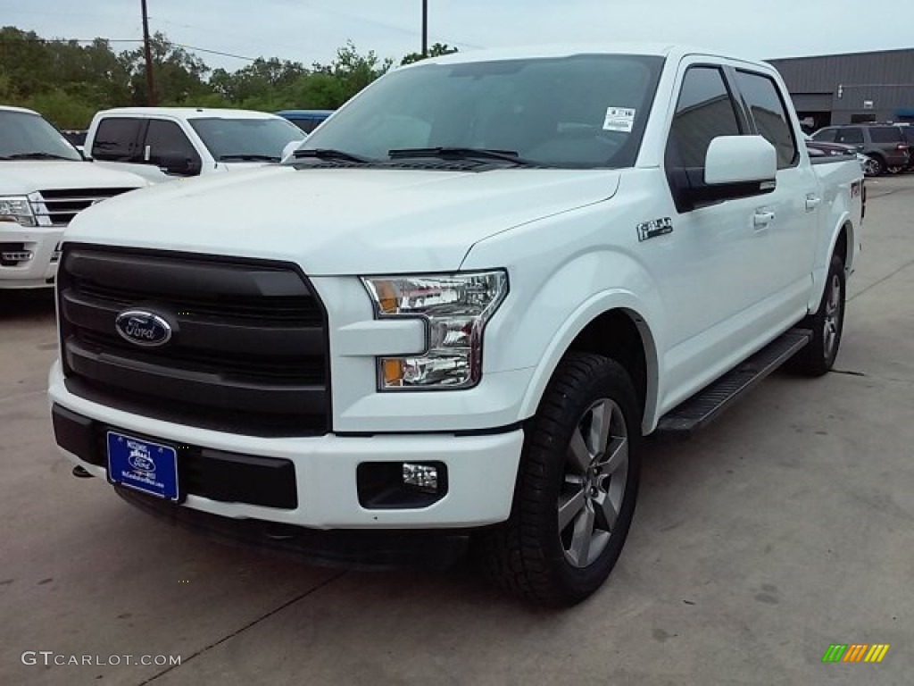 2016 F150 Lariat SuperCrew 4x4 - Oxford White / Black photo #3