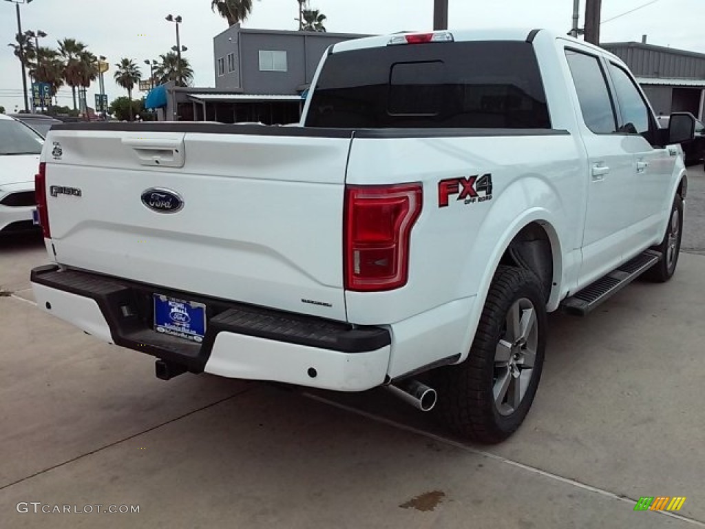 2016 F150 Lariat SuperCrew 4x4 - Oxford White / Black photo #6