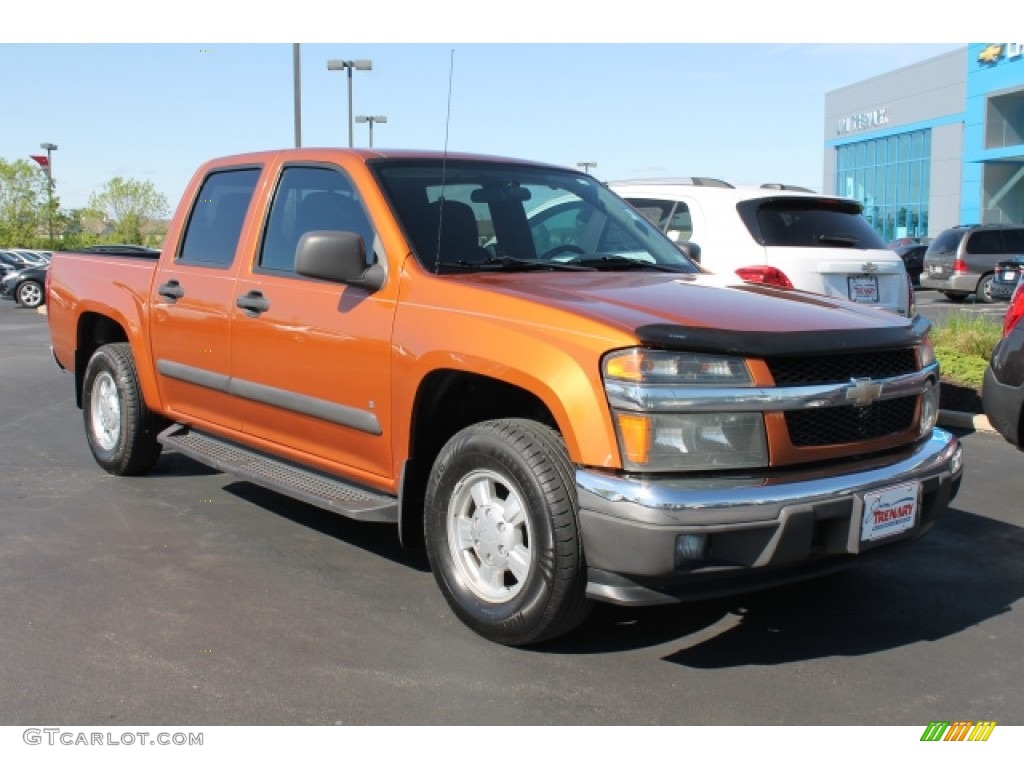 2007 Colorado LT Crew Cab - Sunburst Orange Metallic / Very Dark Pewter photo #2