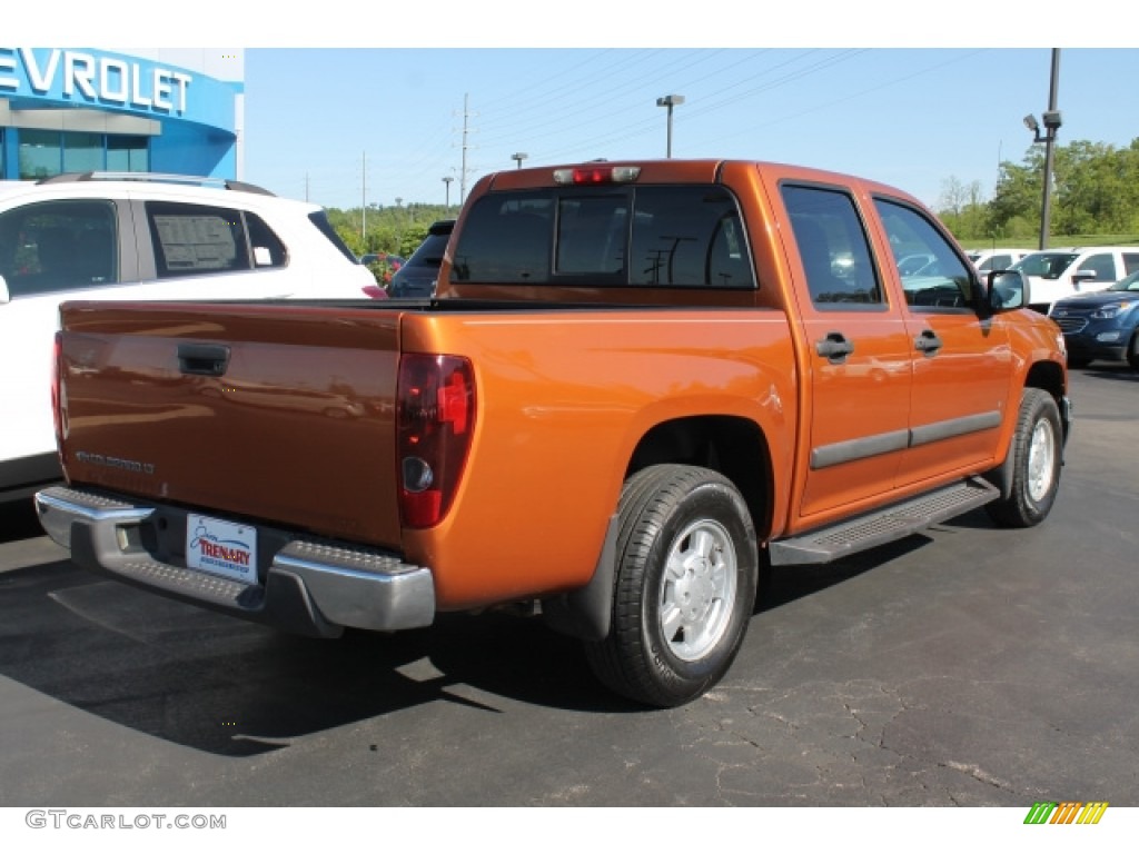 2007 Colorado LT Crew Cab - Sunburst Orange Metallic / Very Dark Pewter photo #3