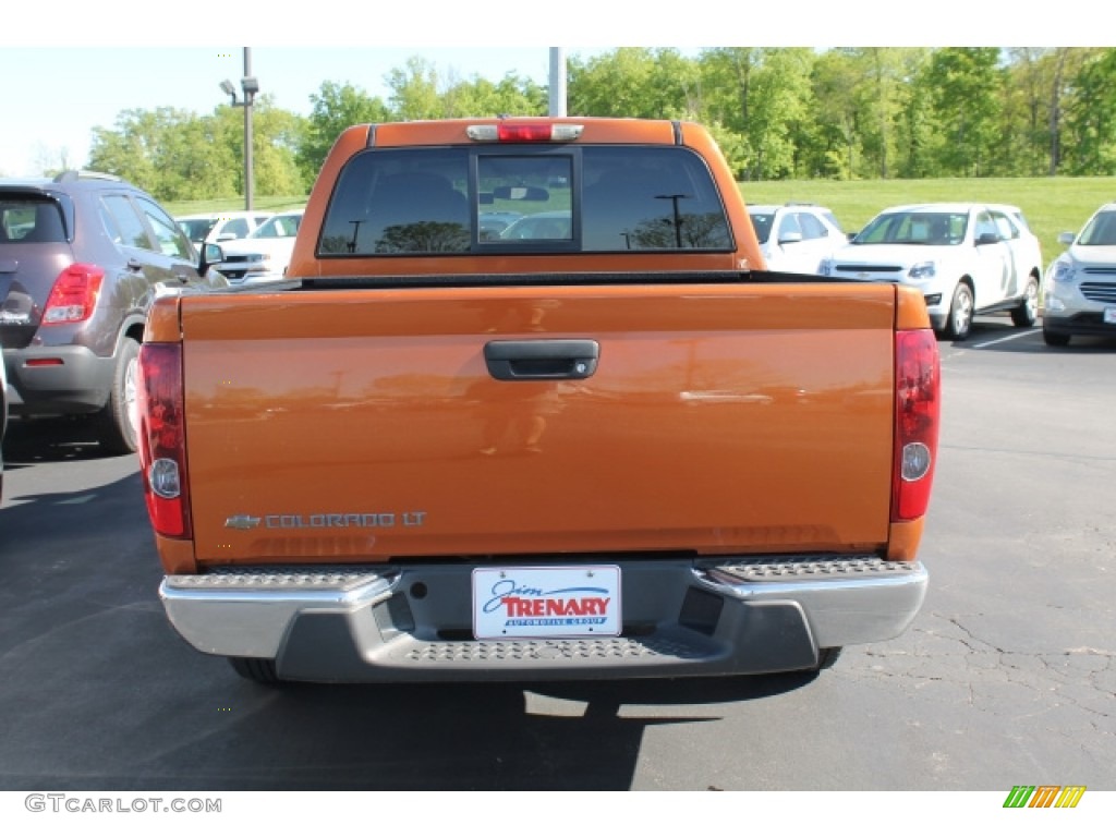 2007 Colorado LT Crew Cab - Sunburst Orange Metallic / Very Dark Pewter photo #5